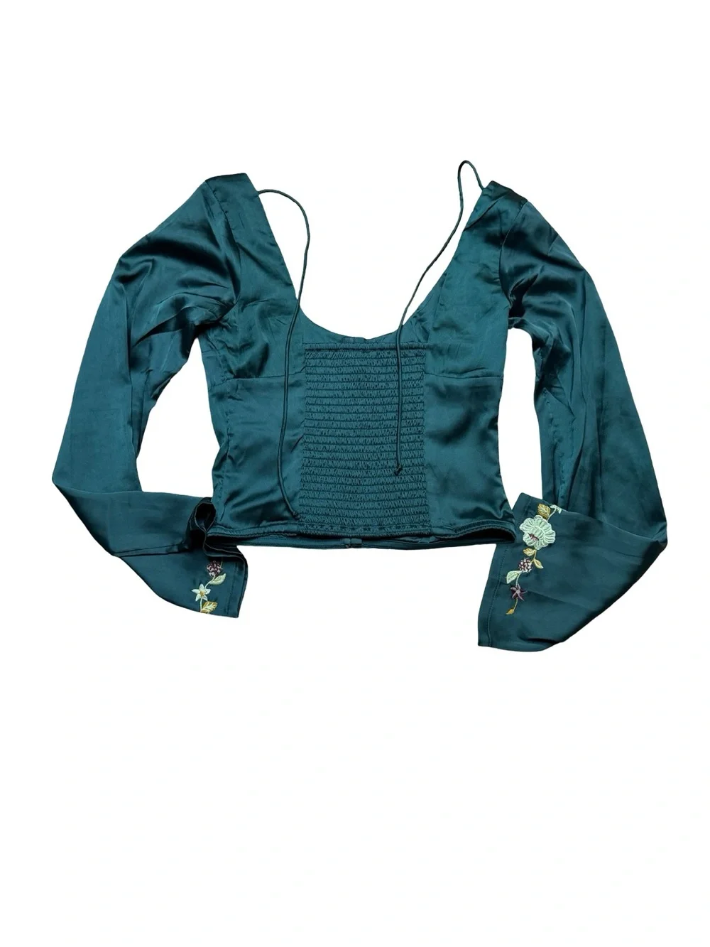 ✨🌲 Free‎ People Autumn Bloom Midi Skirt Set XS Embroidered Forest Green 🌲✨